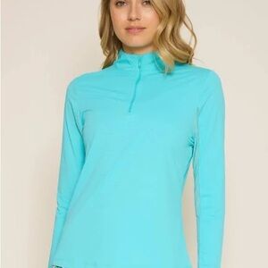 Women's Aqua Long Sleeve Top